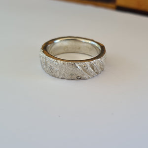 Ocean Textured Ring V Size U 1/2