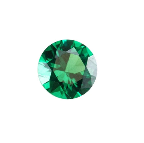 RTS - Simple Stone Hoops Earrings - Emerald